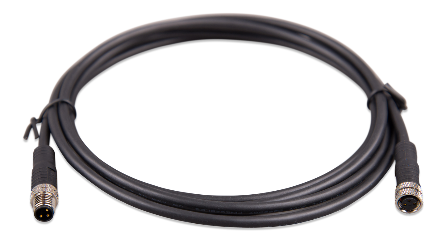 M8 circular connector Male/Female 3 pole cable (bag of 2)