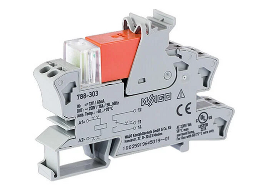 Relay module; Nominal input voltage: 12 VDC; 1 changeover contact; Limiting continuous current: 16 A; Red status indicator