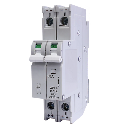 CBI BK63H 2P B50A, 2-Pole UL1077 125vDC Brkr, B Trip