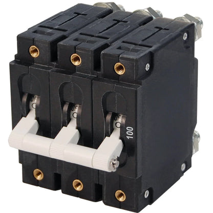 C-Series White Toggle Circuit Breaker Triple Pole
