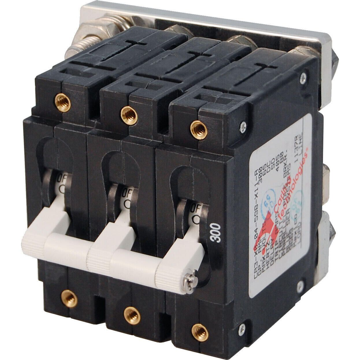 C-Series White Toggle Circuit Breaker Triple Pole