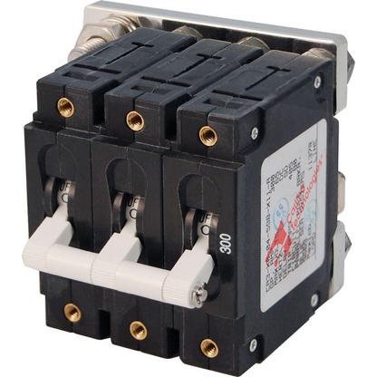 C-Series White Toggle Circuit Breaker Triple Pole