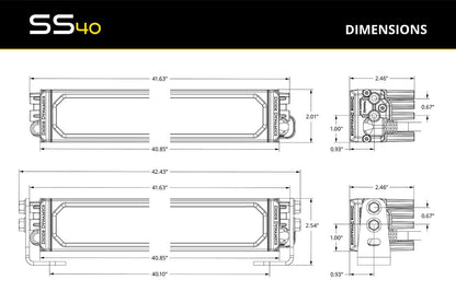 SS40 White LED Light Bar