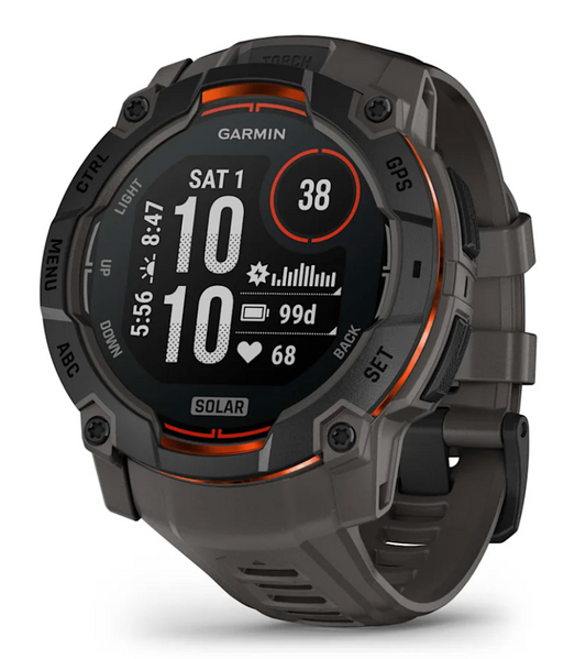 Instinct 3 – 50 mm, Solar, Black with Charcoal Band
