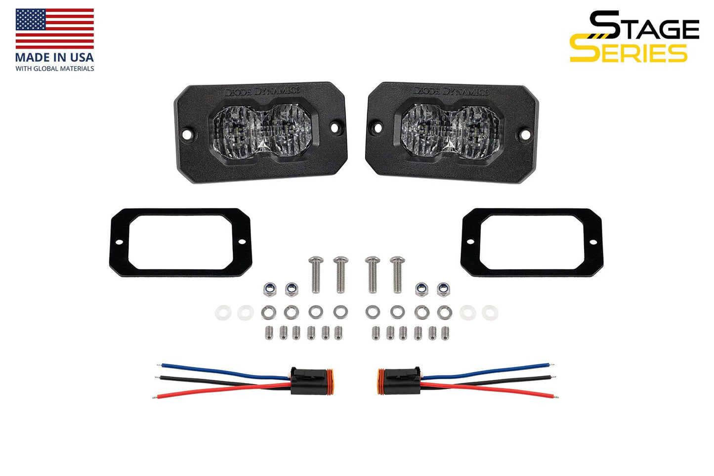 C2 2.0 White Sport Flush Mount LED Pod (pair)