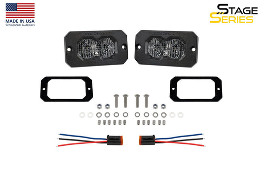 C2 2.0 White Sport Flush Mount LED Pod (pair)