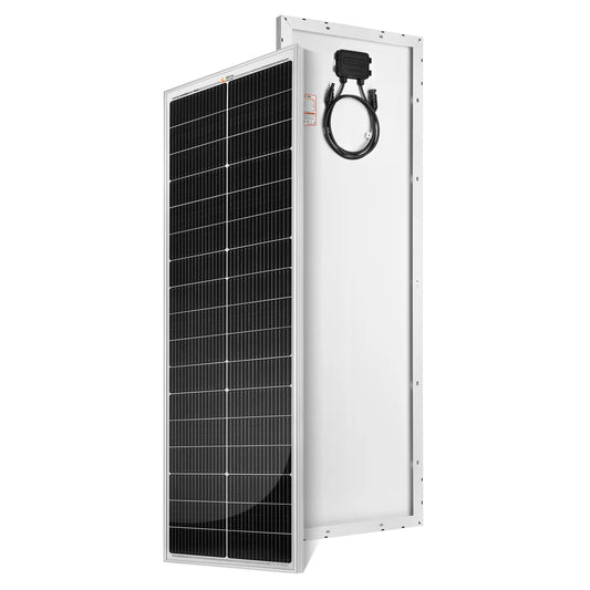 MEGA 100 SLIM | 100 Watt Slim Solar Panel | Compact 12V Off-Grid Narrow Solar Panel for Vans, Overlanders, Boats | 25-Year Output Warranty | UL Certified |
