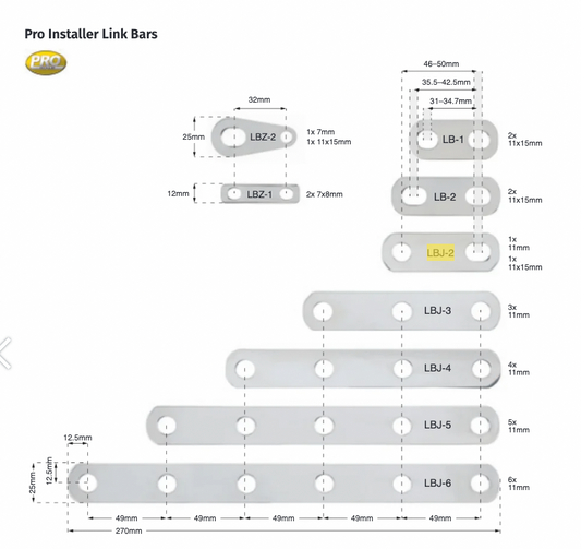 Pro Installer Link Bars