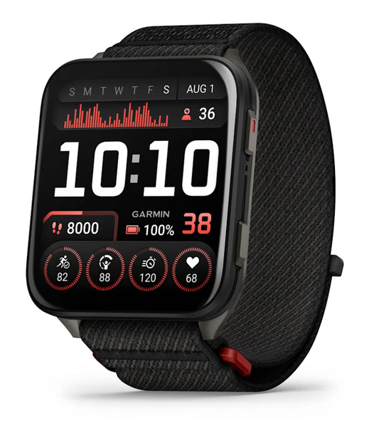 Venu X1, Black with Slate Titanium Caseback and Black ComfortFit Nylon Band