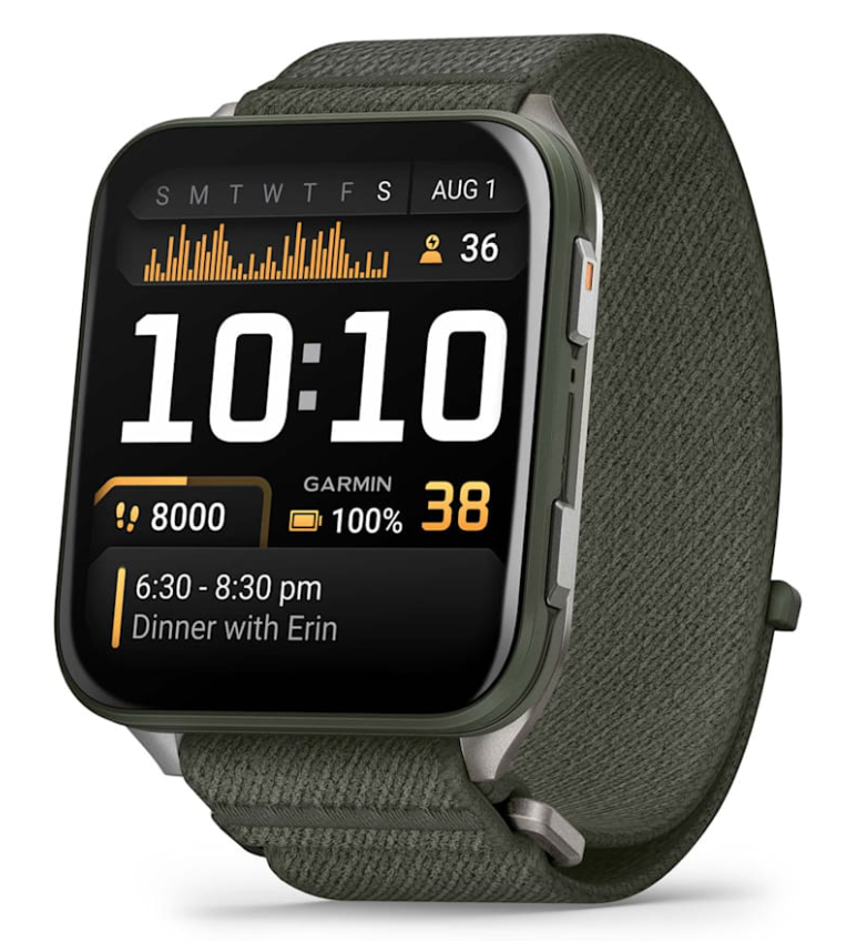Venu X1, Moss with Titanium Caseback and Moss ComfortFit Nylon Band