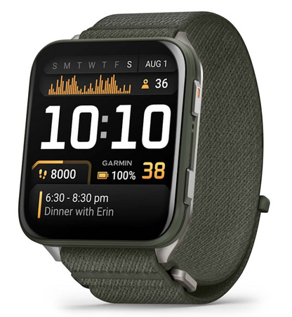 Venu X1, Moss with Titanium Caseback and Moss ComfortFit Nylon Band