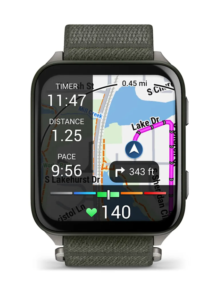 Venu X1, Moss with Titanium Caseback and Moss ComfortFit Nylon Band