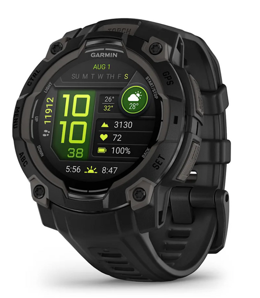 Instinct 3 – 45 mm, AMOLED, Black with Black Band
