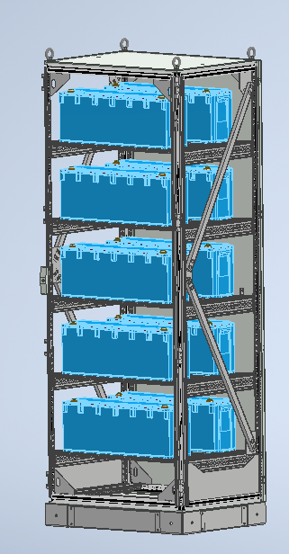 Rittal Battery Tower Kit (1 Tower, 8 Batteries) (Not Assembled)