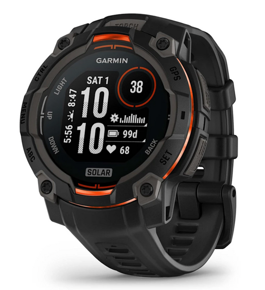 Instinct 3 – 45 mm, Solar, Black with Black Band